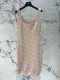 FEND 25S JACQUARD KNITTED VEST DRESS 264019