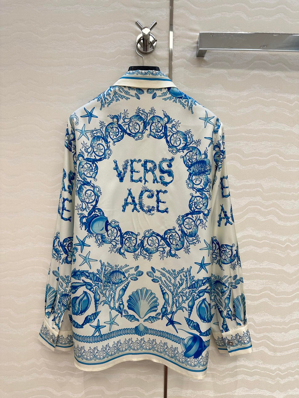 VERSACE SILK SHIRT WITH CORAL PRINT 263965