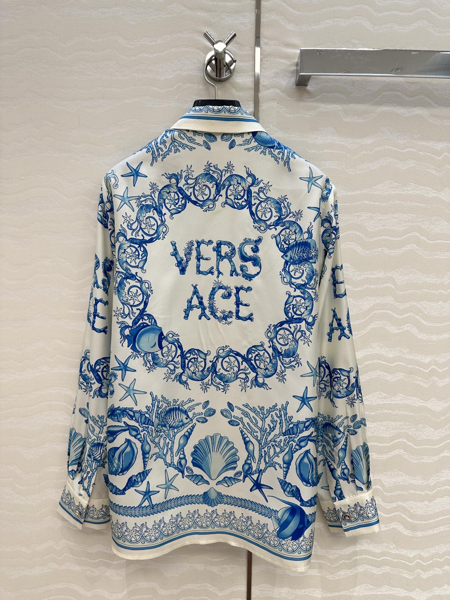 VERSACE SILK SHIRT WITH CORAL PRINT 263965
