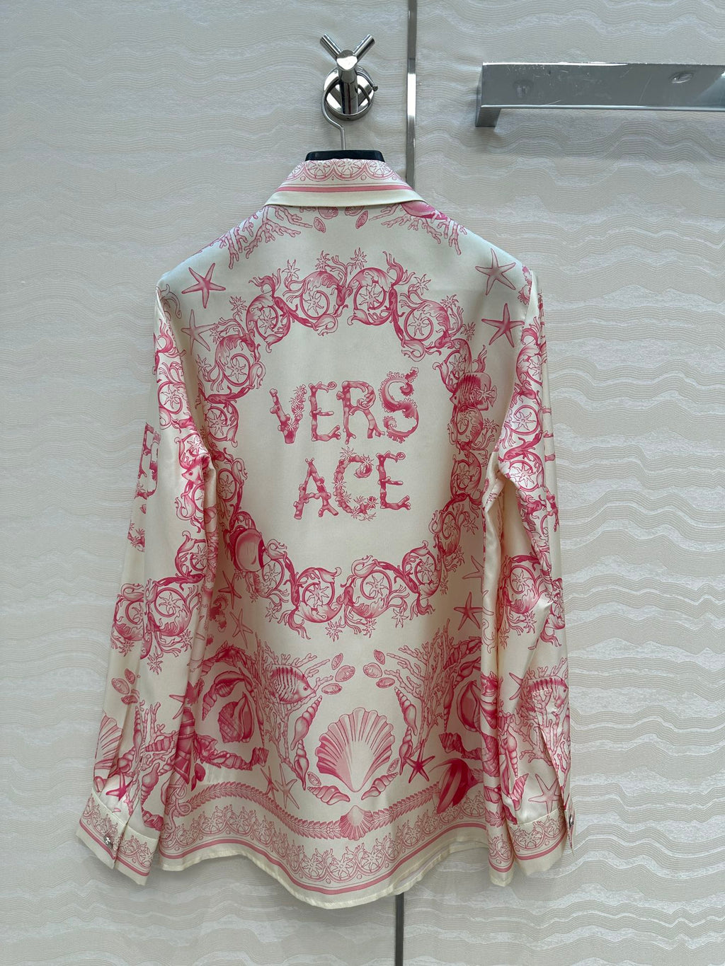 VERSACE SILK SHIRT WITH CORAL PRINT 263971