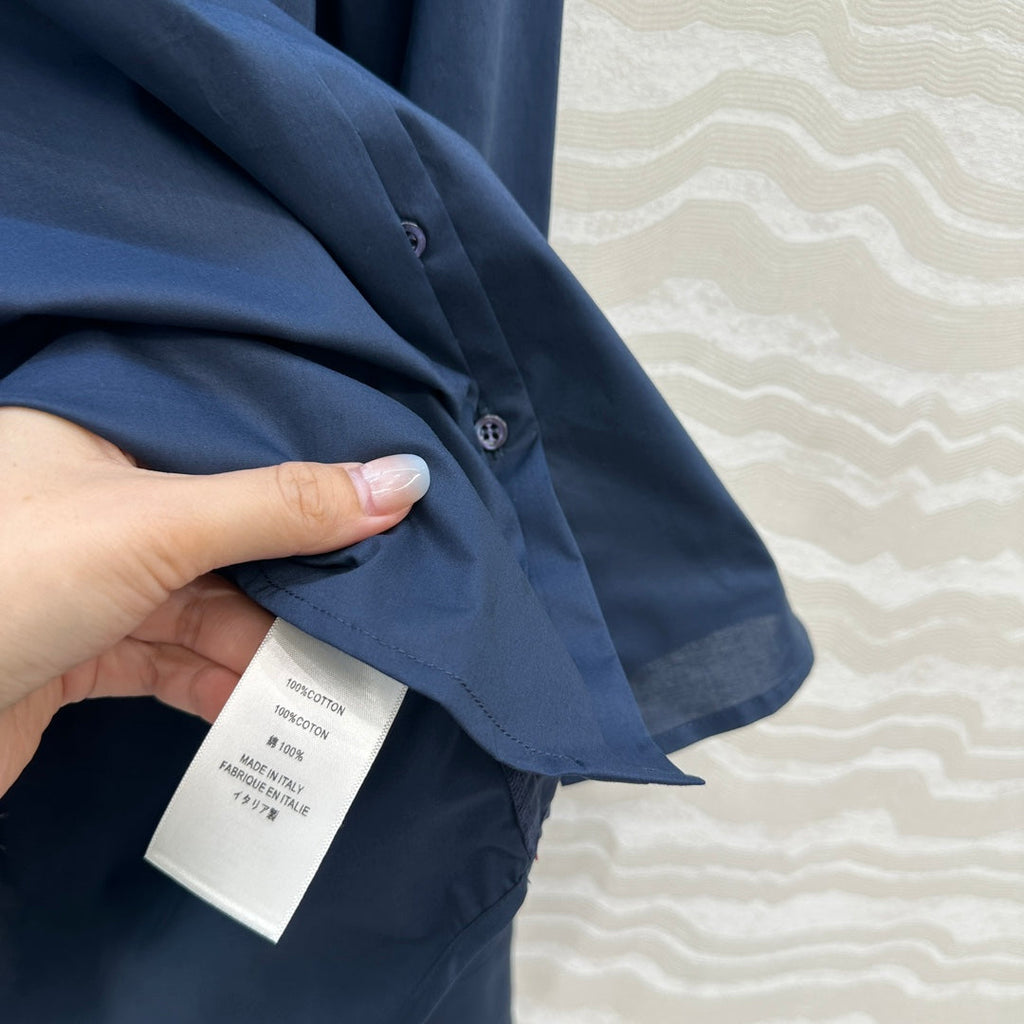 THE ROW CLASSIC NAVY COTTON SHIRT