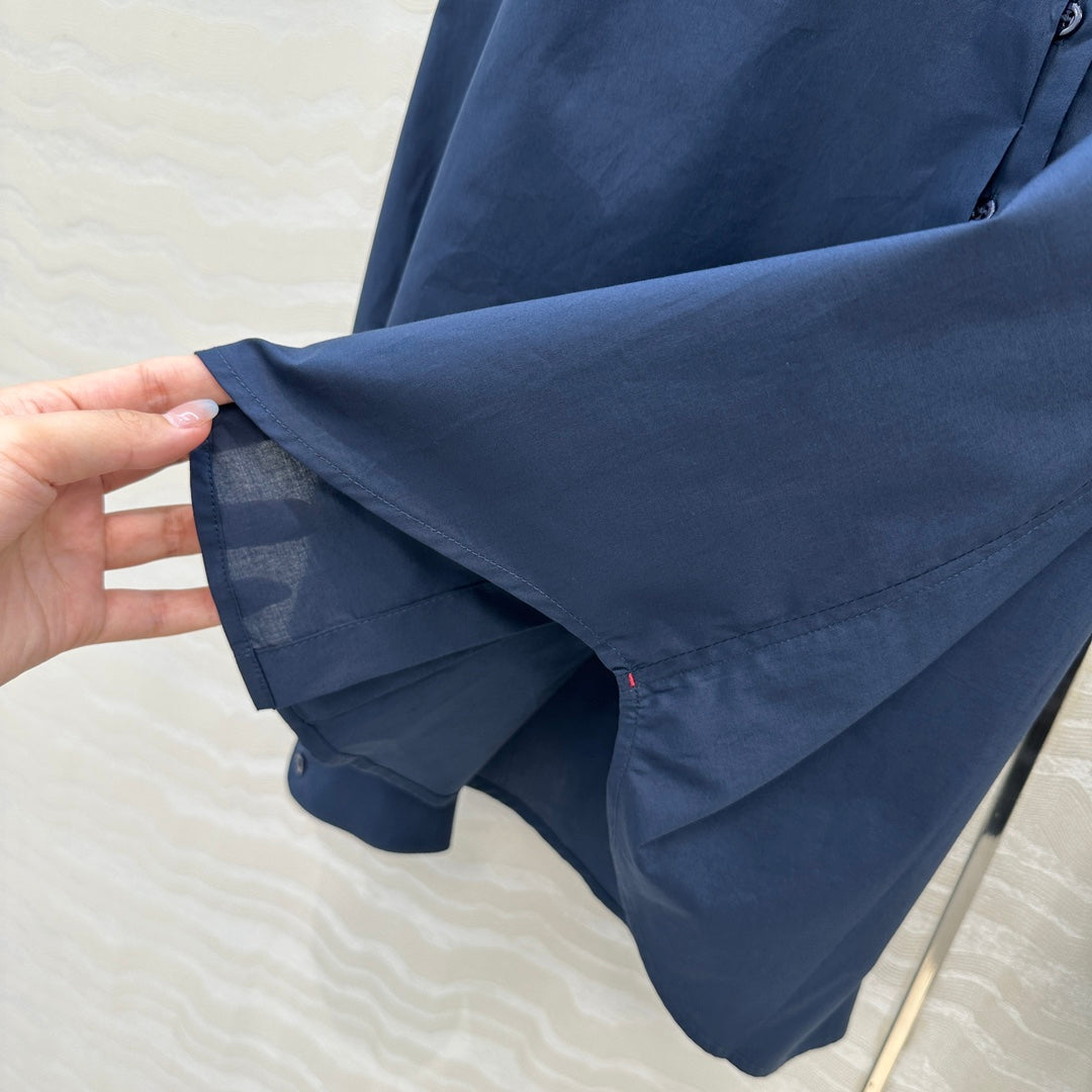 THE ROW CLASSIC NAVY COTTON SHIRT