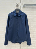 THE ROW CLASSIC NAVY COTTON SHIRT
