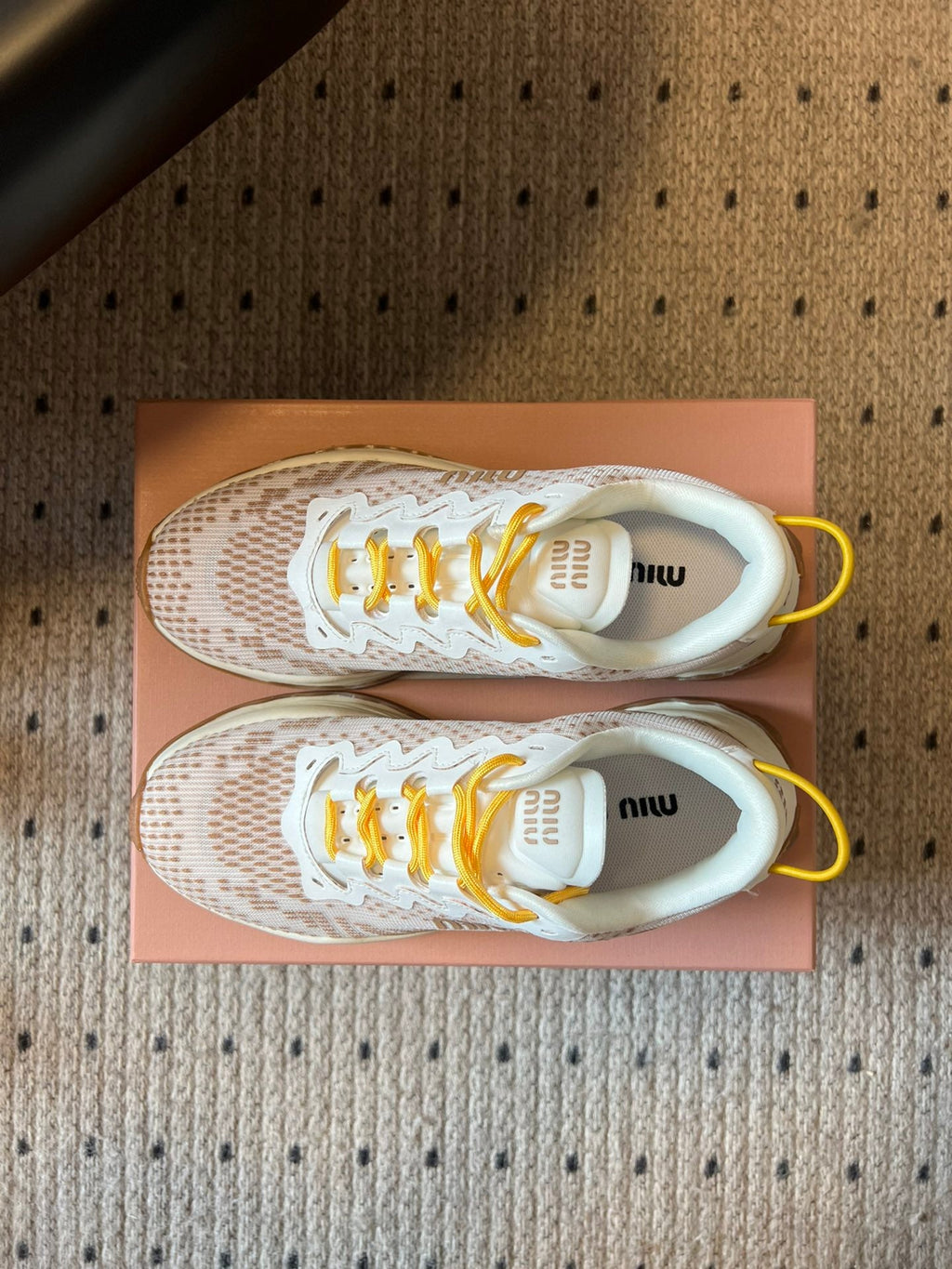 MIUMIU 26S SNEAKERS IN LIGHT PINK TECHNICAL FABRIC
