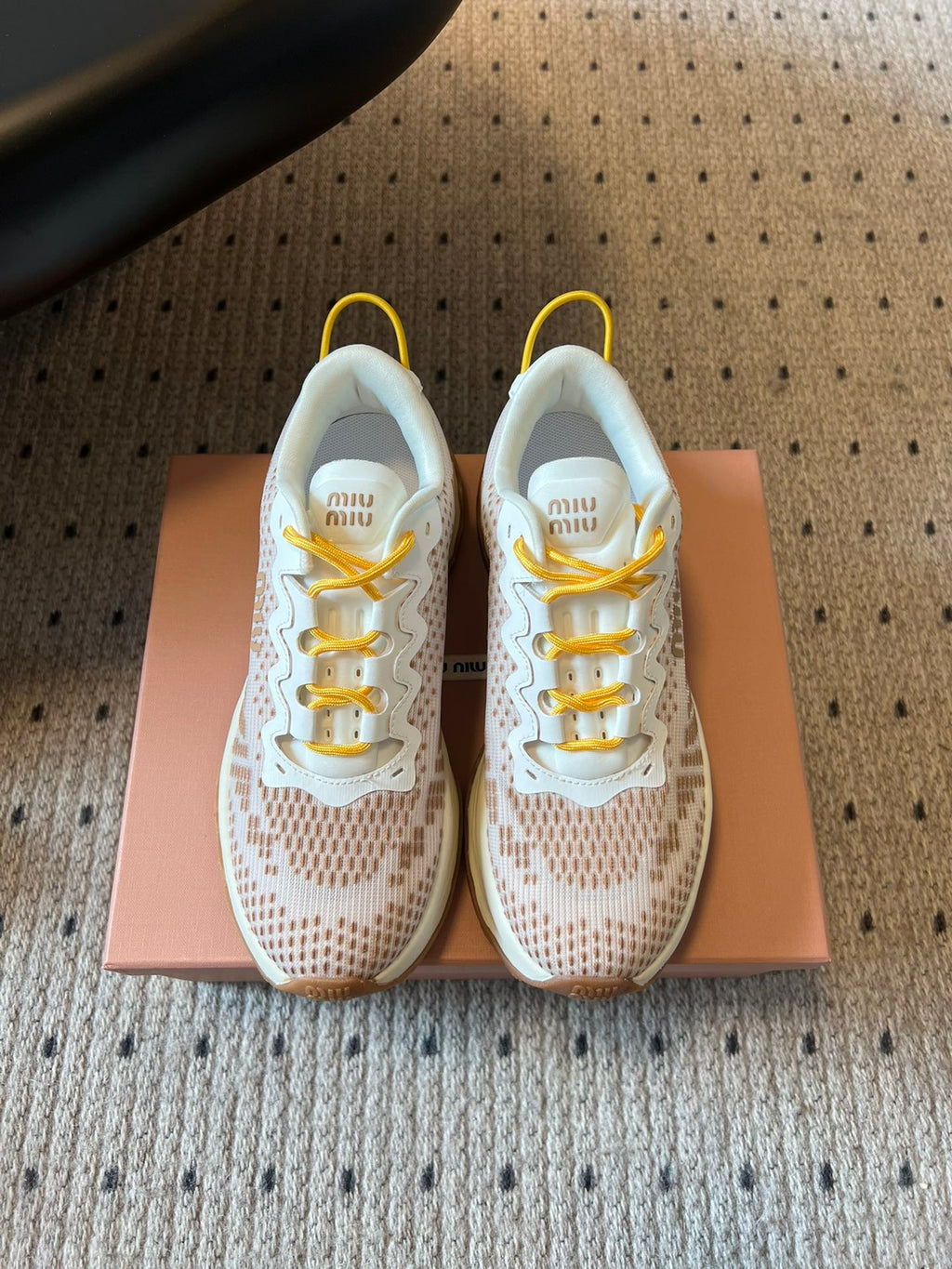 MIUMIU 26S SNEAKERS IN LIGHT PINK TECHNICAL FABRIC