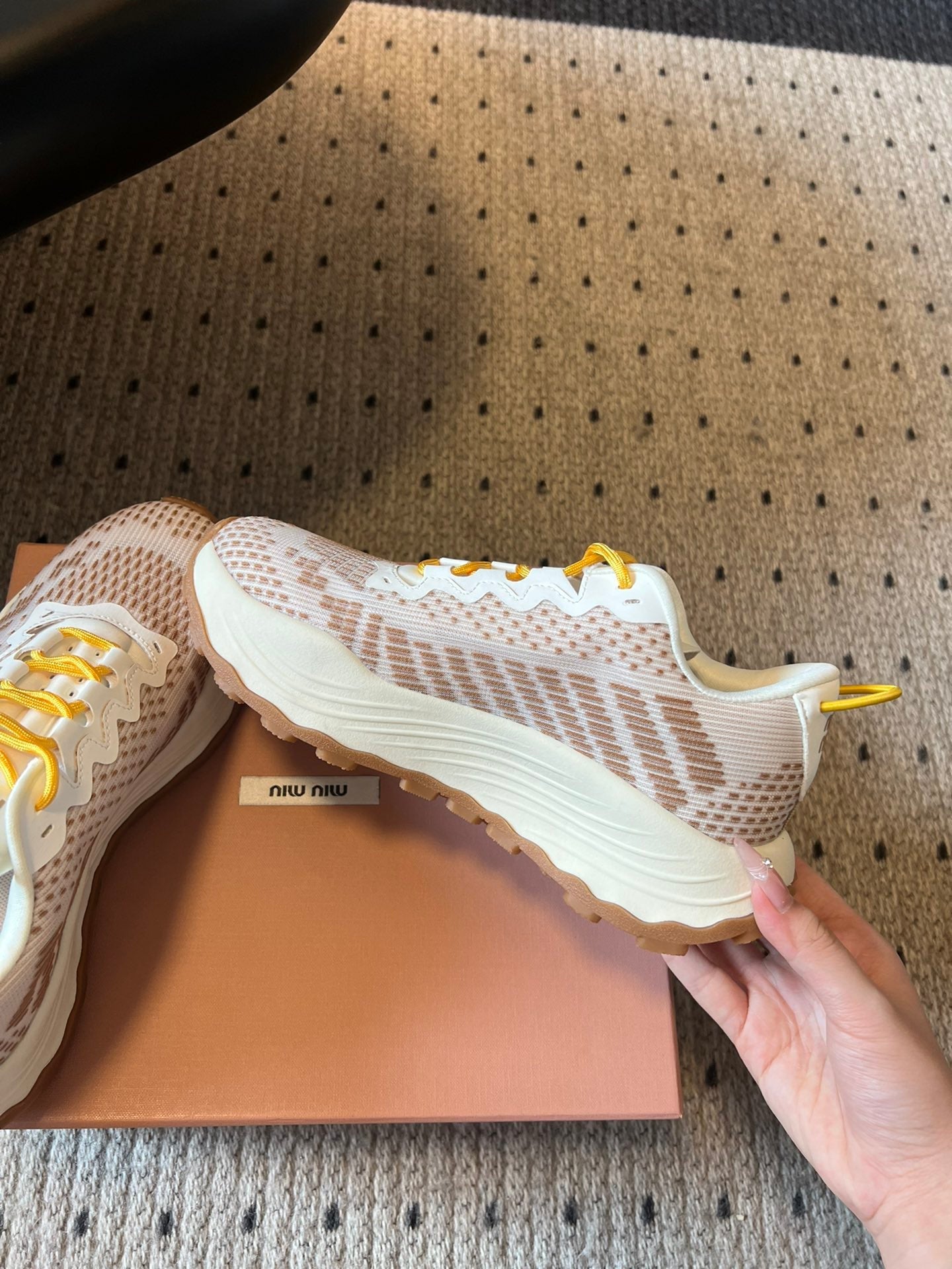 MIUMIU 26S SNEAKERS IN LIGHT PINK TECHNICAL FABRIC