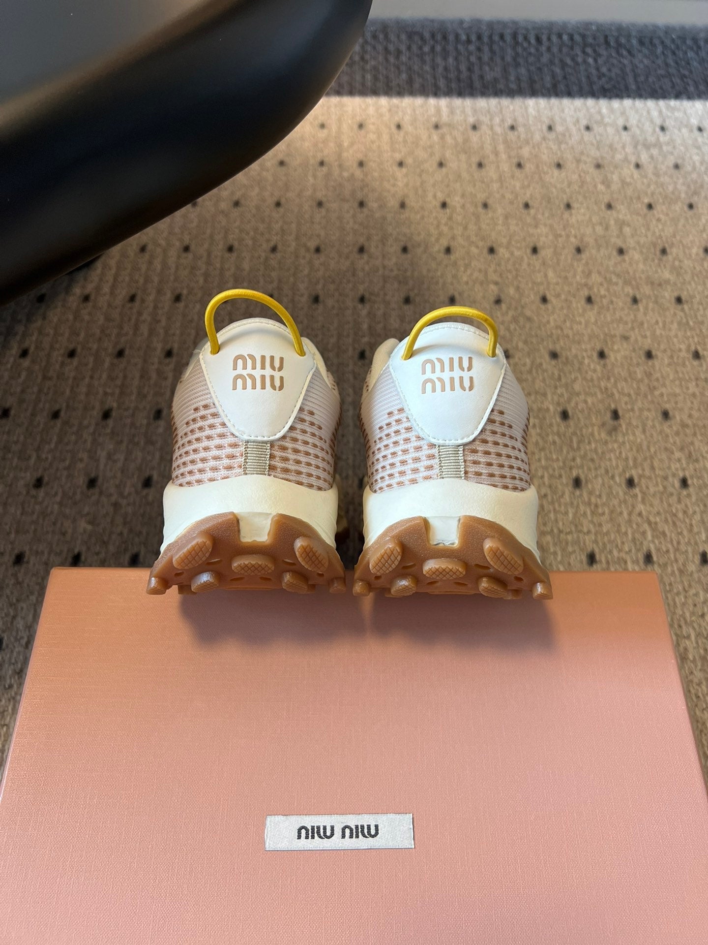 MIUMIU 26S SNEAKERS IN LIGHT PINK TECHNICAL FABRIC