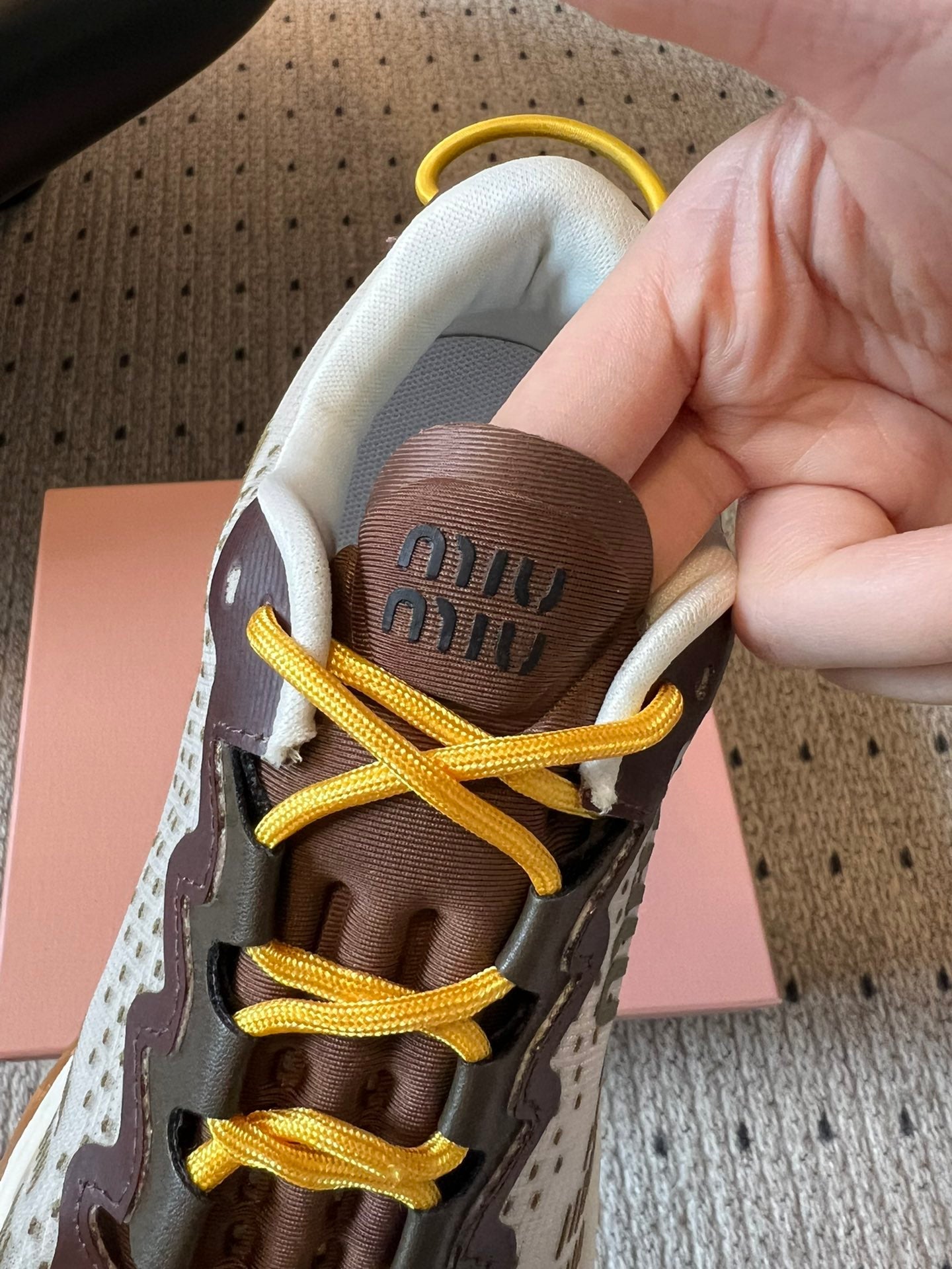 MIUMIU 26S SNEAKERS IN IVY GREEN TECHNICAL FABRIC
