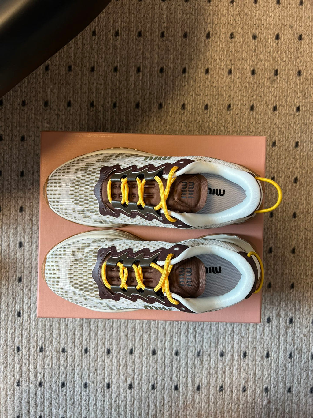 MIUMIU 26S SNEAKERS IN IVY GREEN TECHNICAL FABRIC