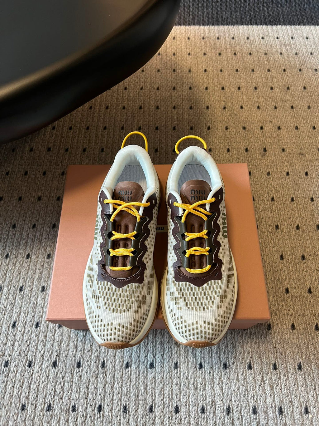 MIUMIU 26S SNEAKERS IN IVY GREEN TECHNICAL FABRIC