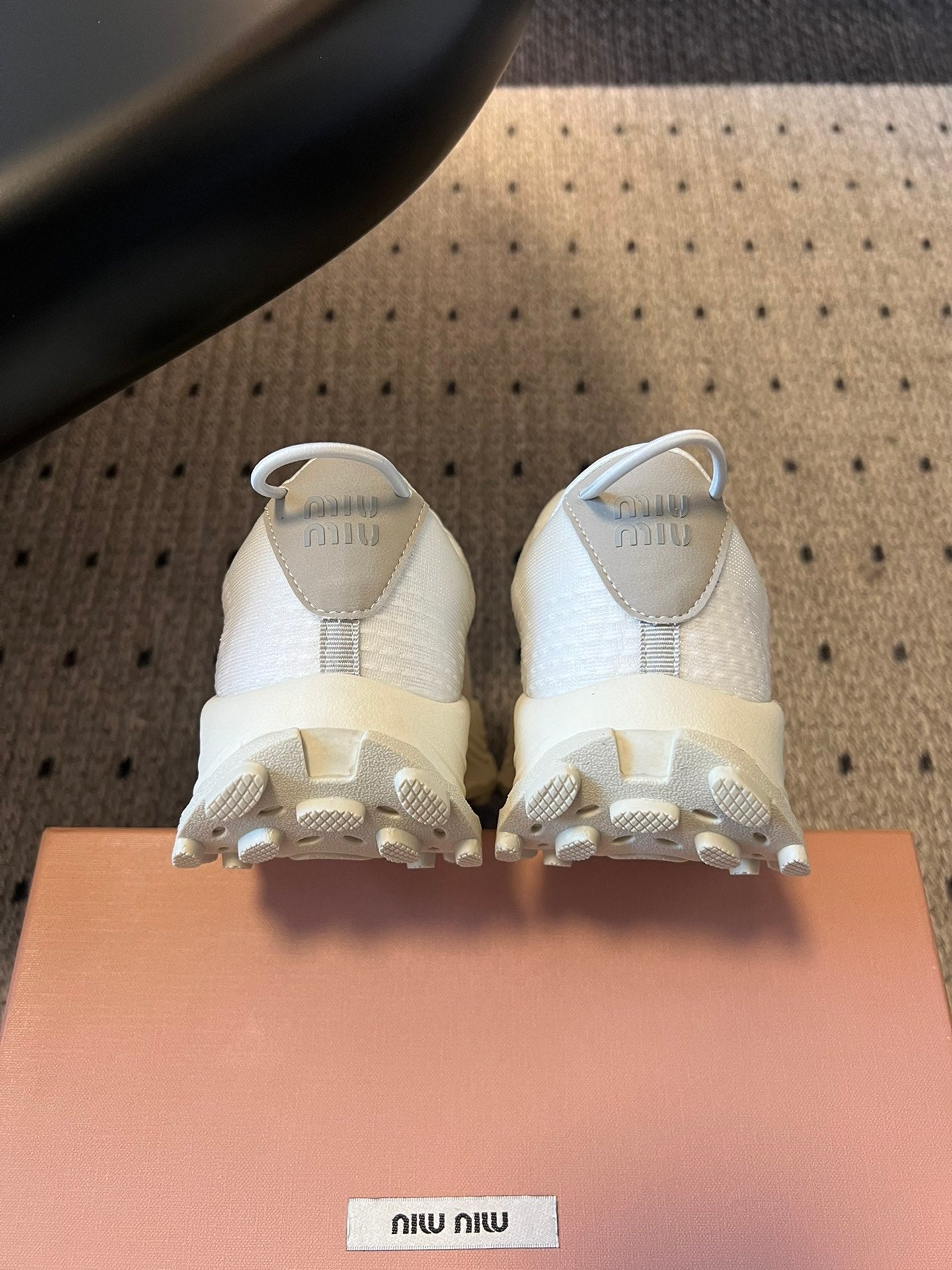 MIUMIU 26S SNEAKERS IN WHITE TECHNICAL FABRIC