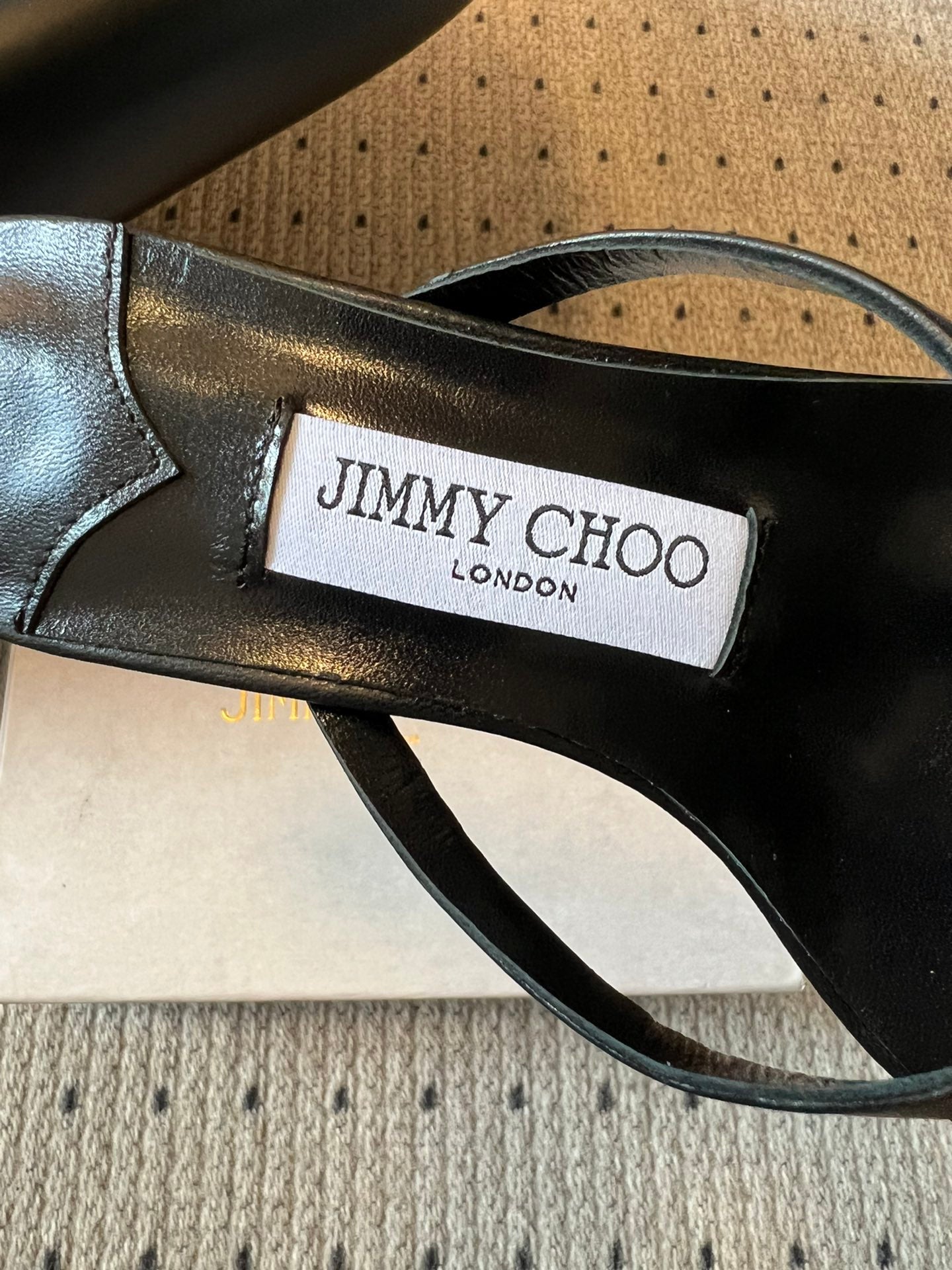 JIMMY CHOO 26S STRAPPY HEELED SANDALS IN BLACK LAMBSKIN