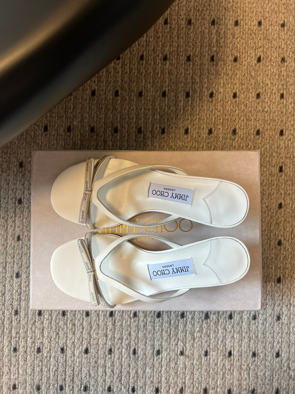 JIMMY CHOO 26S STRAPPY HEELED SANDALS IN WHITE LAMBSKIN