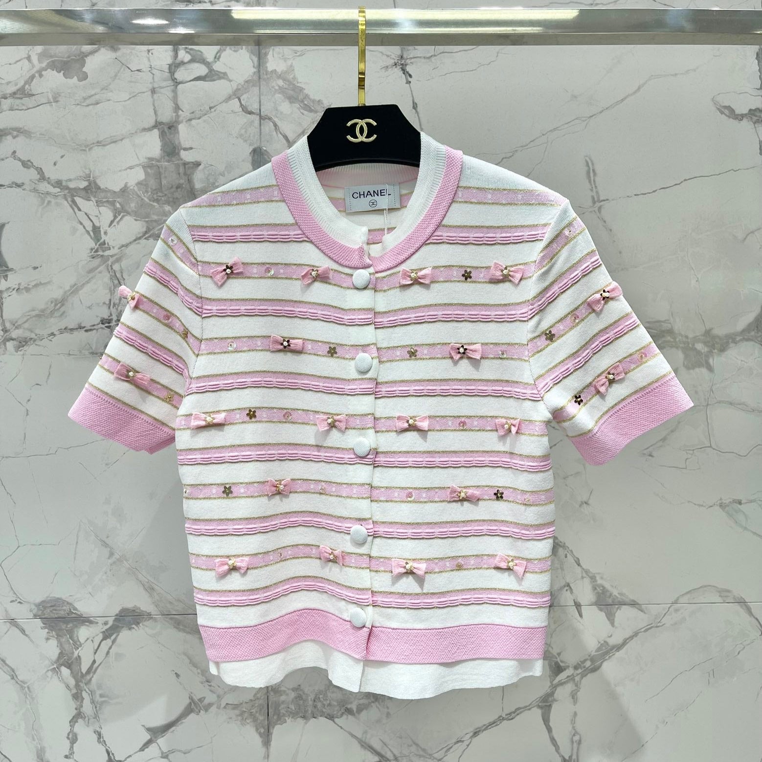 CHANEL 25S SHORT-SLEEVE CARDIGAN STYLE 111