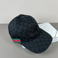 GG BASEBALL CAP IN BLACK MONOGRAM CANVAS