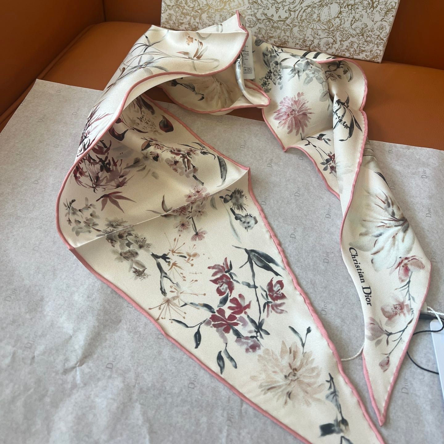 DIOR 26S SCARF 110CM IN SILK 262833