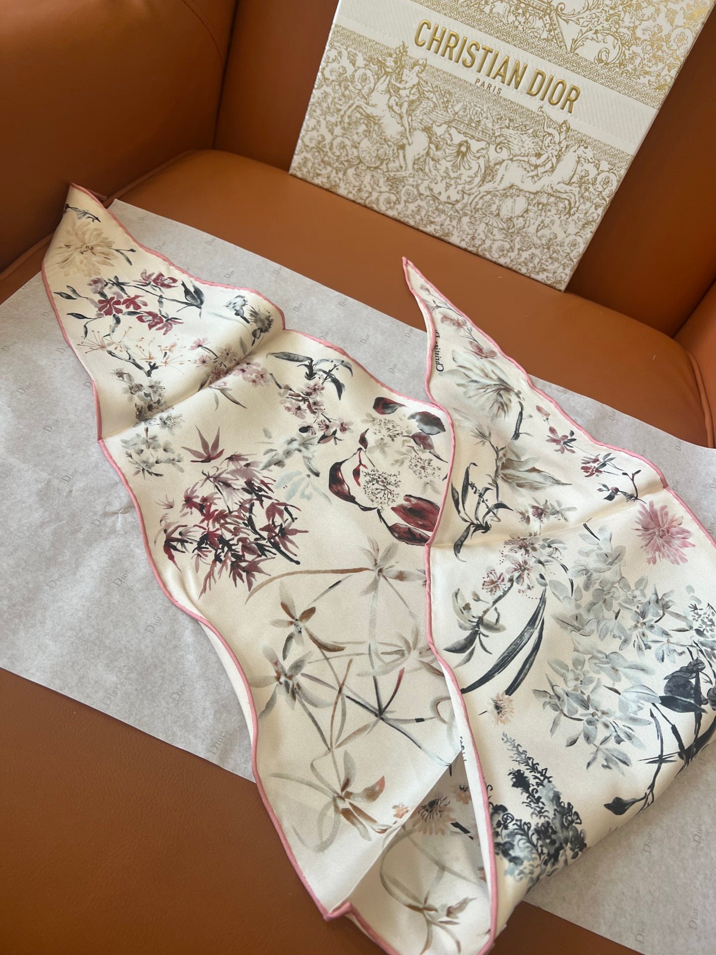 DIOR 26S SCARF 110CM IN SILK 262833