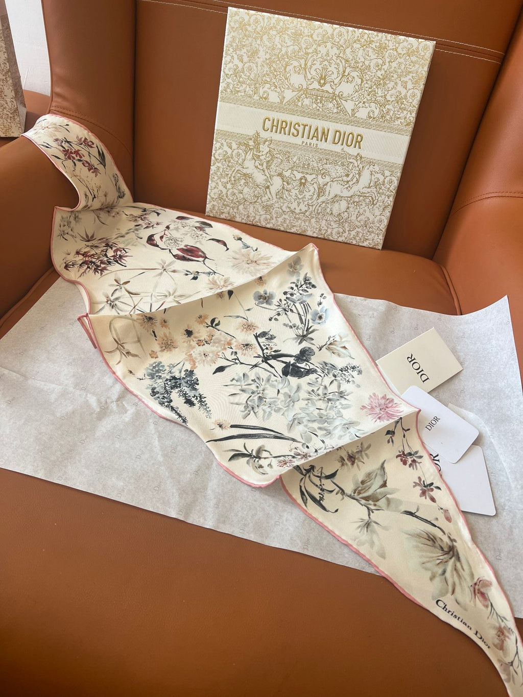DIOR 26S SCARF 110CM IN SILK 262833