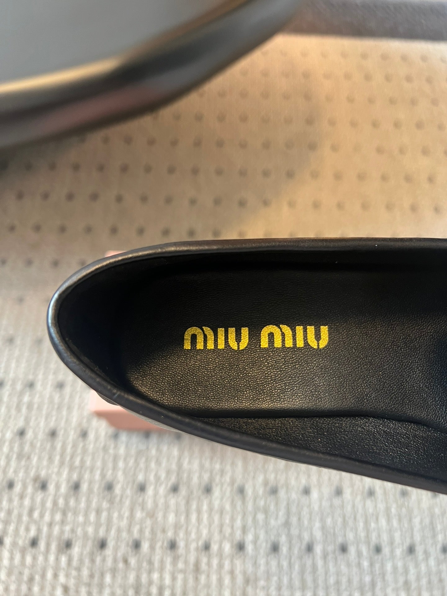 MIUMIU 26S LOAFERS IN BLACK CALFSKIN