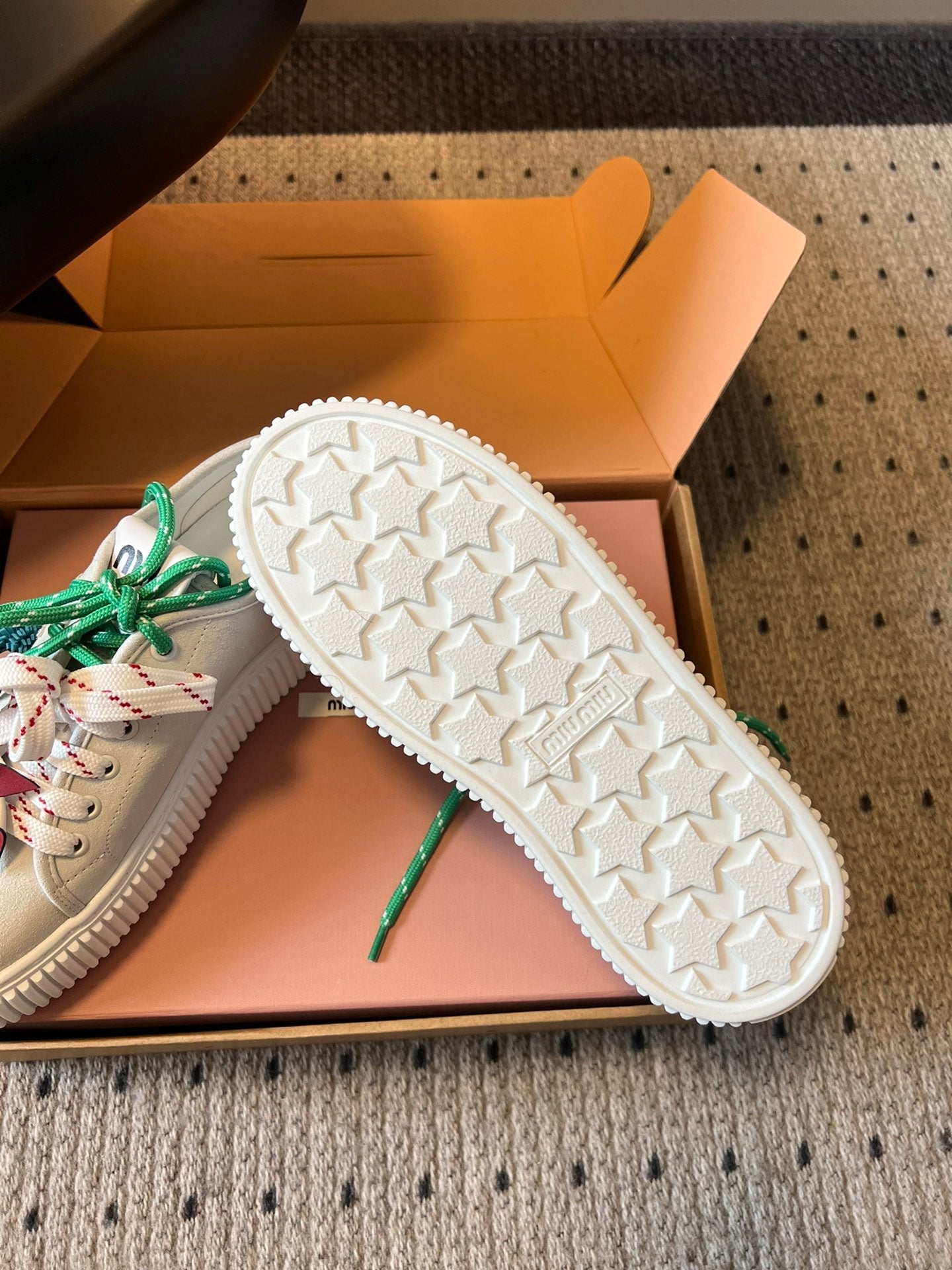 MIUMIU 26S SNEAKERS 50MM IN SAND BEIGE SUEDE