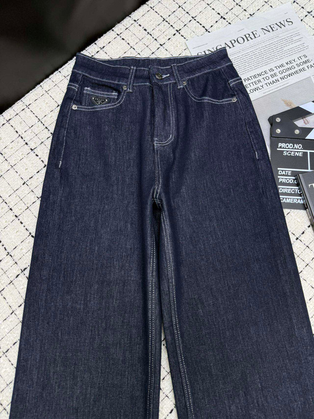 PRADA 26S TWO-POCKET STRAIGHT-LEG JEANS 588