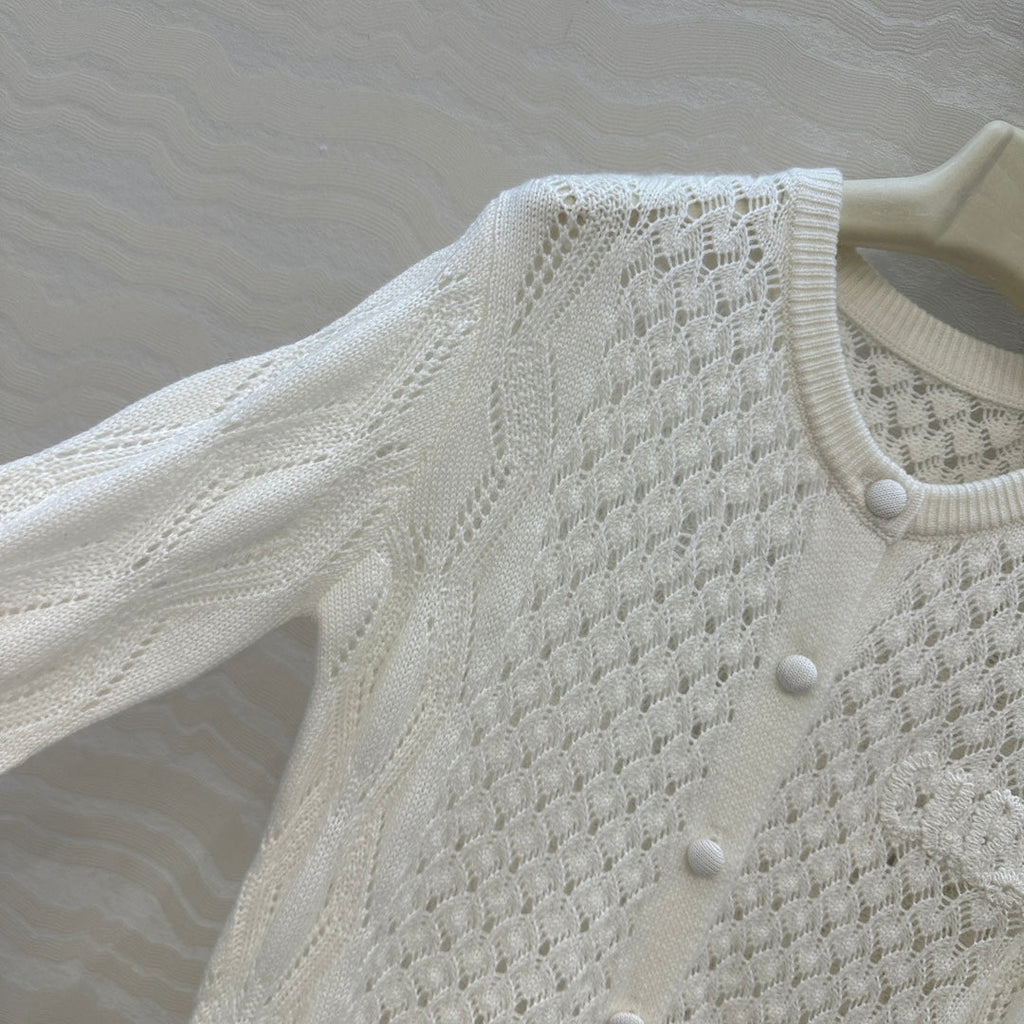 CHLOE 25S WHITE CARDIGAN STYLE 003