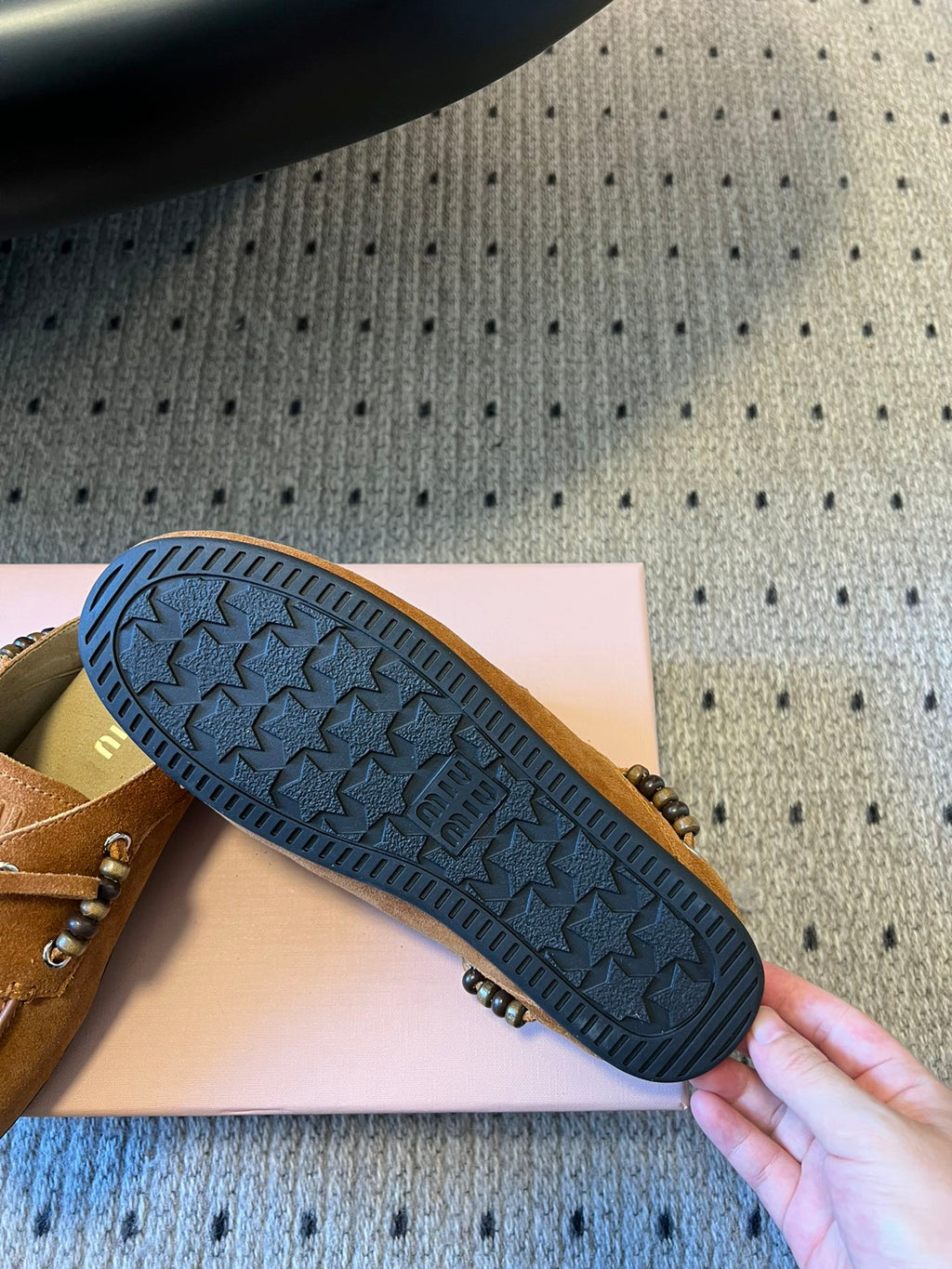 MIUMIU 26S MULES IN CARAMEL BROWN SUEDE