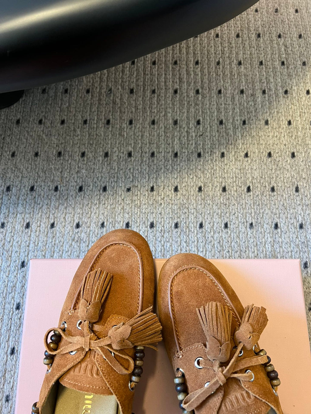 MIUMIU 26S MULES IN CARAMEL BROWN SUEDE