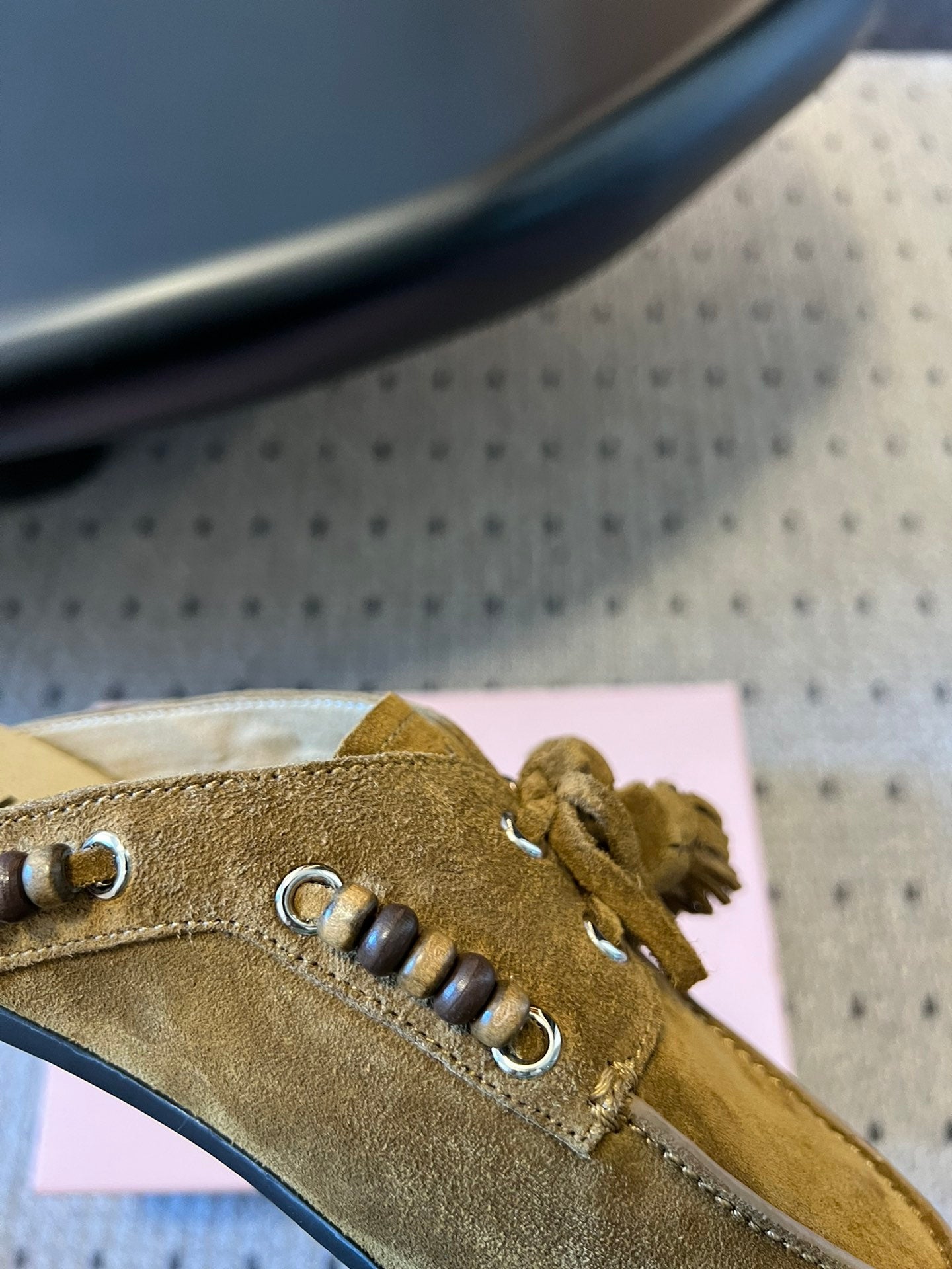 MIUMIU 26S MULES IN OLIVE BROWN SUEDE