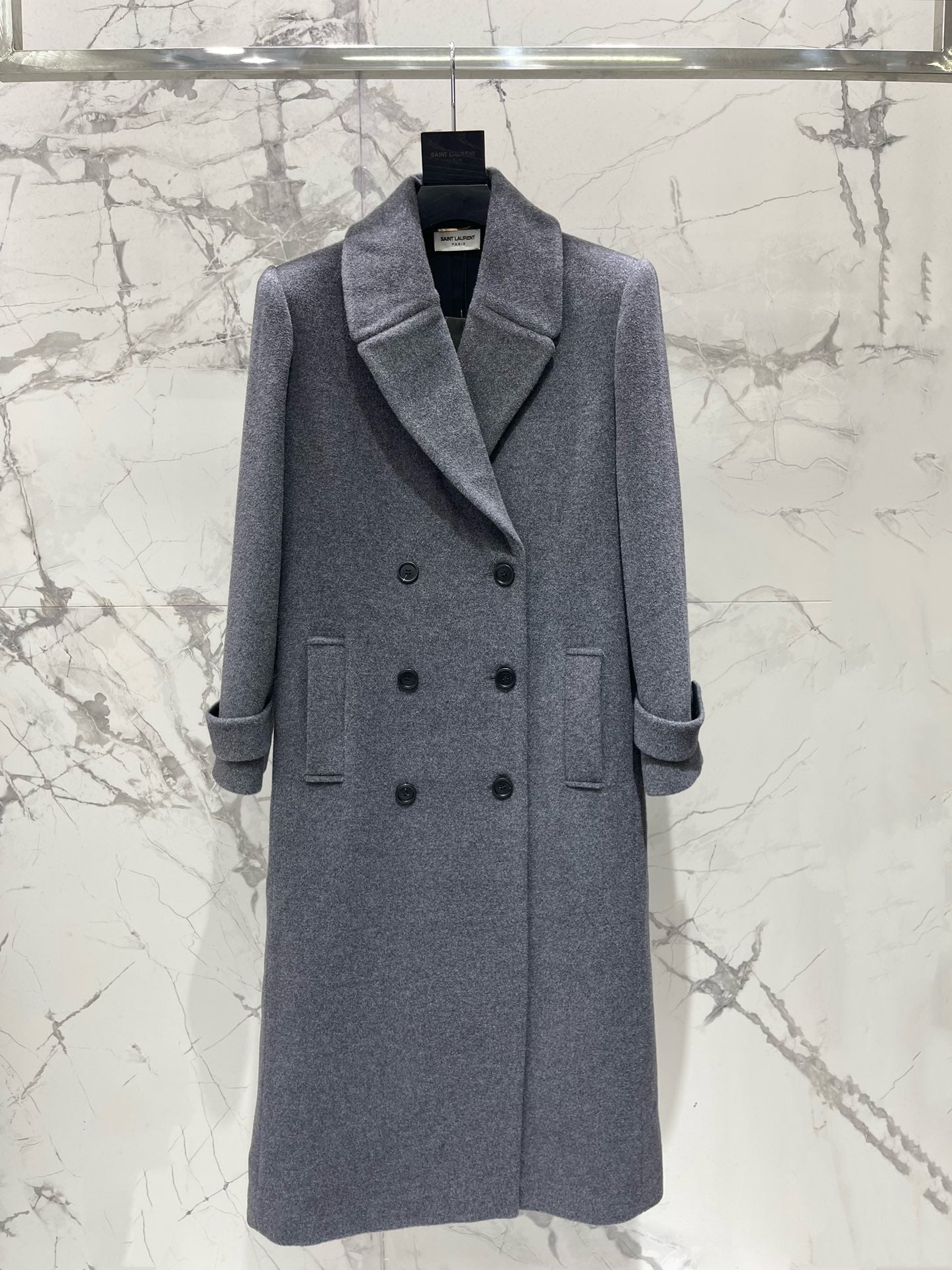 YSL 25S LONG CASHMERE COAT STYLE 32