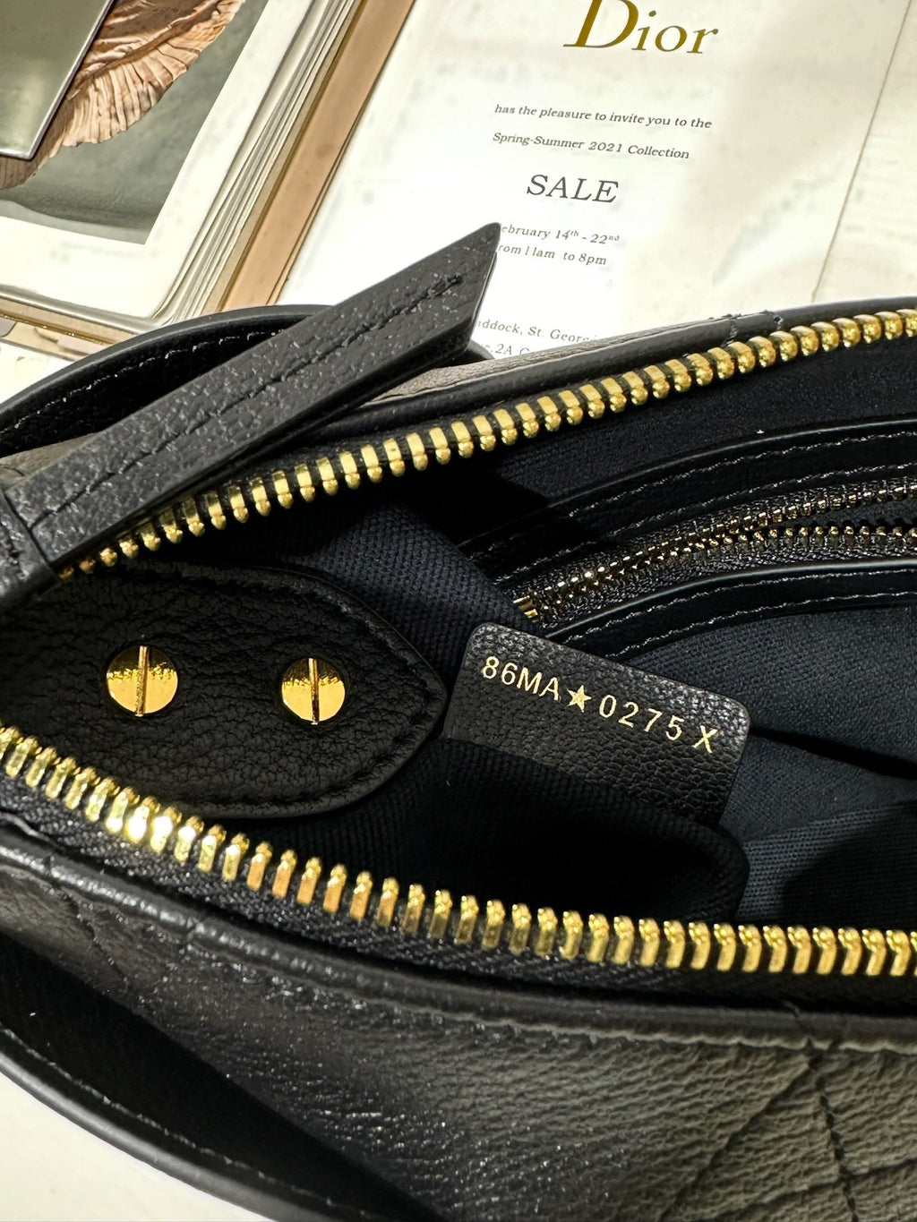 DIOR 26S VOYAGE BAG 22 IN BLACK CALFSKIN