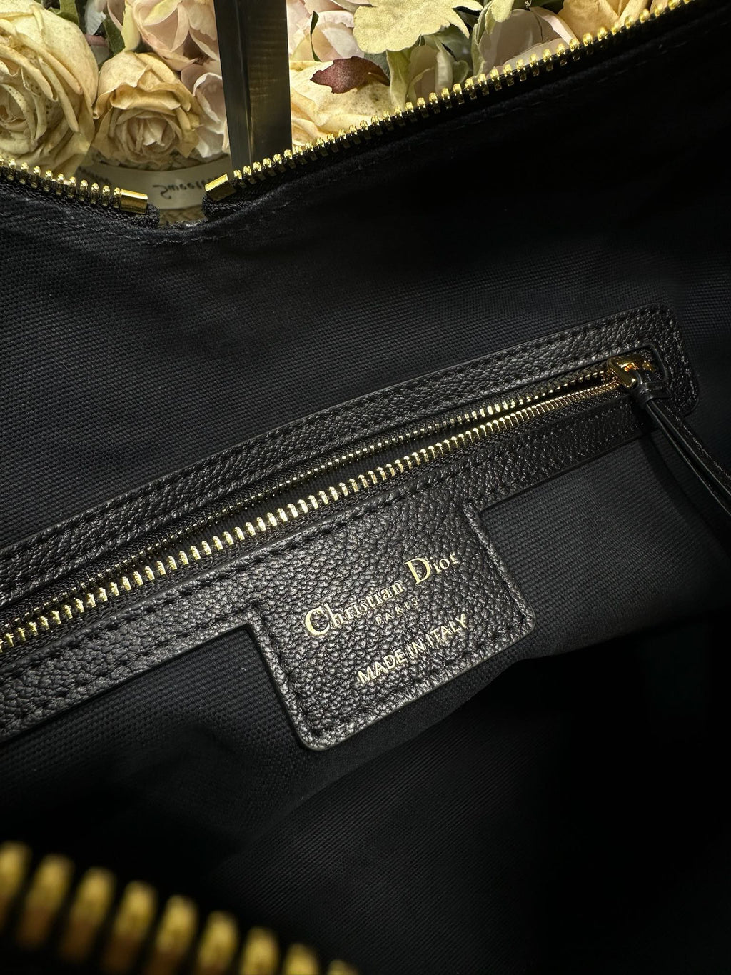 DIOR 26S VOYAGE BAG 34 IN BLACK CALFSKIN