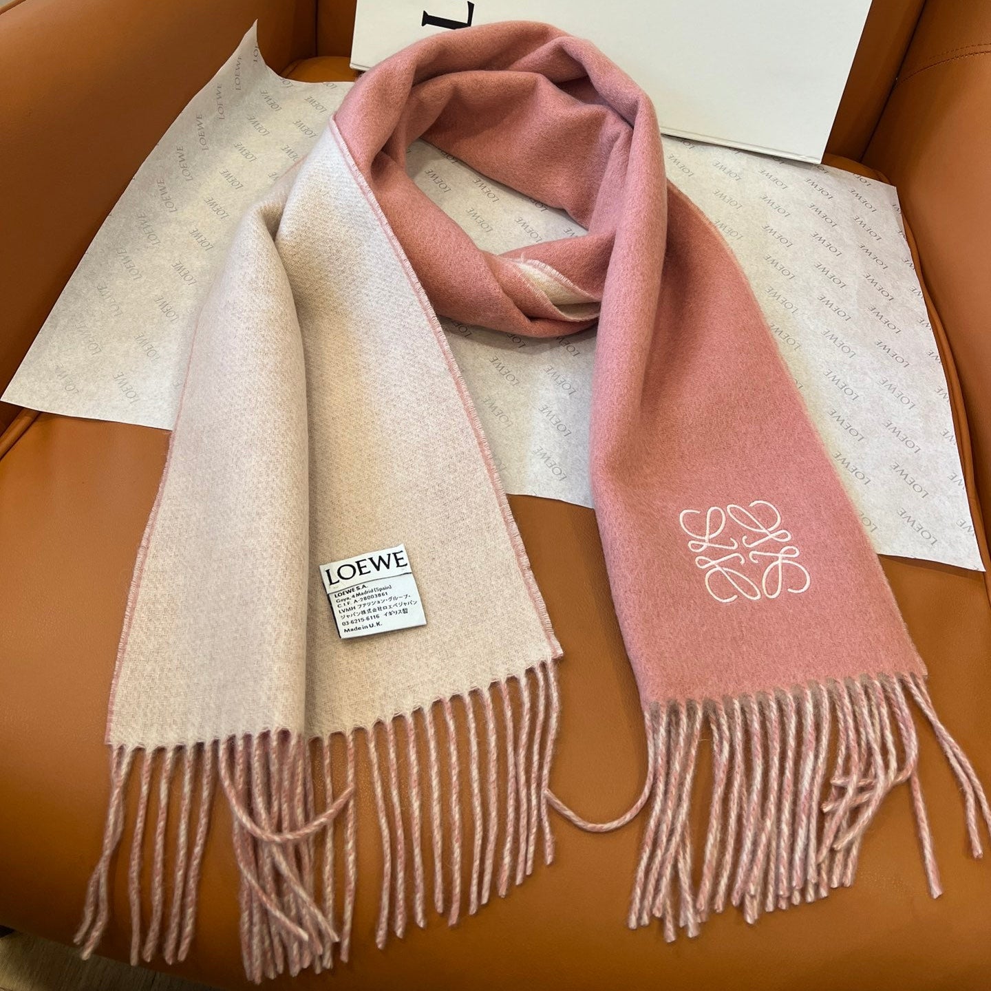 LOEWE 26S SCARF 180 IN CASHMERE WOOL 863709
