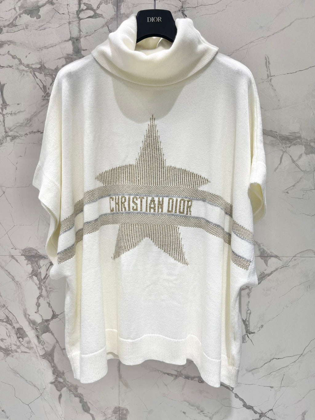 DIOR 25S TURTLENECK PONCHO SWEATER STYLE 383