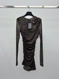 YSL 25S LEOPARD PRINT DRESS STYLE 44