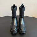 CELINE 26S ANKLE BOOTS 60 MM IN BLACK CALFSKIN AND WOOL