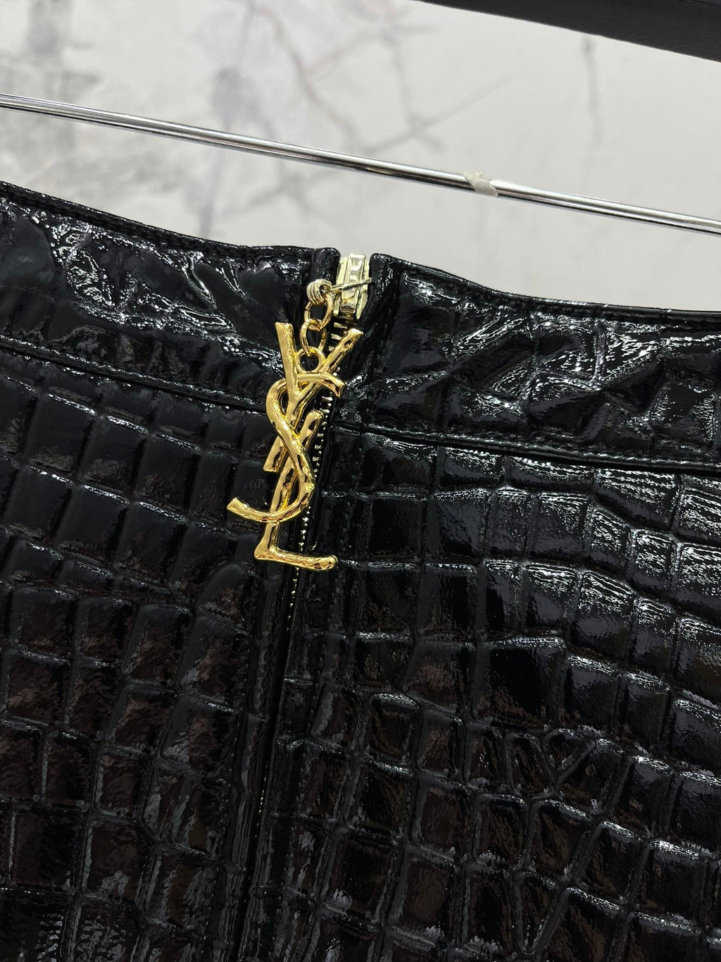 YSL 25S CROC LEATHER SKIRT STYLE 108