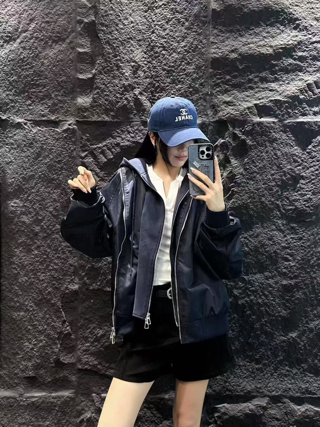 CHANEL 25S HOODED ZIP JACKET 383