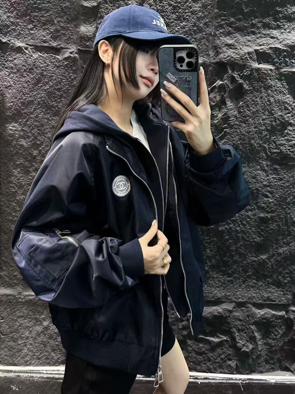 CHANEL 25S HOODED ZIP JACKET 383
