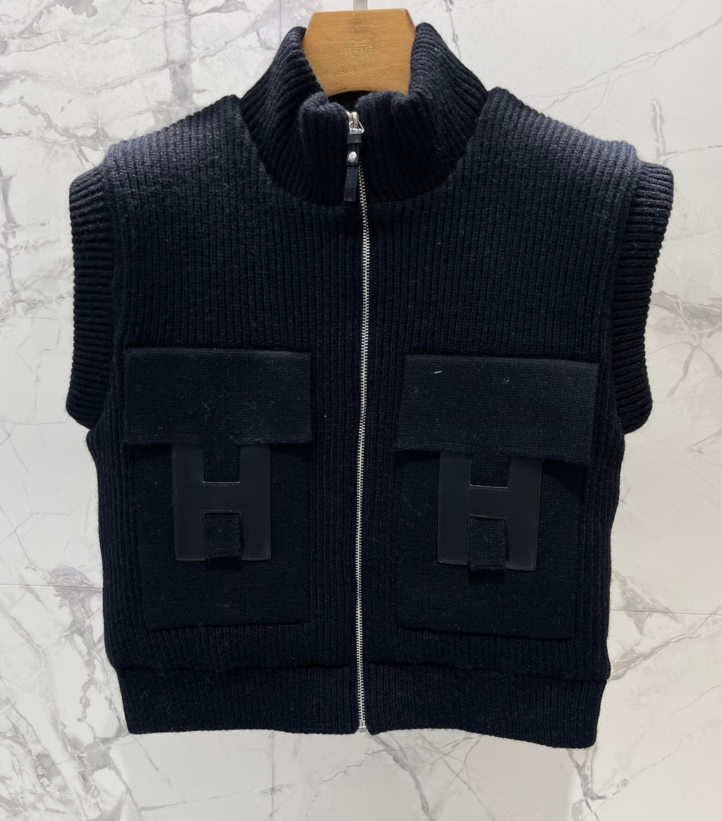 HERMES 25S SLEEVELESS KNIT VEST 230