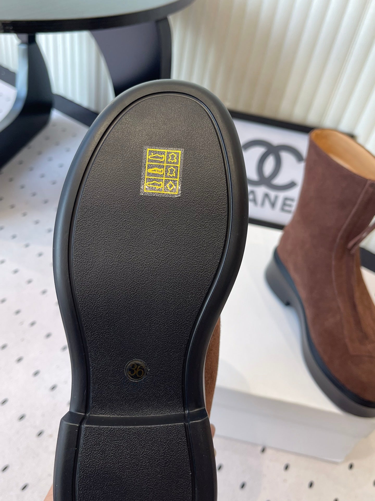 THE ROW ZIPPED ANKLE BOOT IN CHOCOLATE BROWN SUEDE