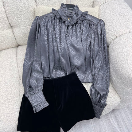 CHLOE 26S CROPPED PRINTED SHIRT STYLE 134