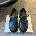 CELINE 26S MARY JANE SHOES 40 MM IN BLACK CALFSKIN
