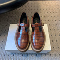 CELINE 26S MARY JANE SHOES 40 MM IN DARK BROWN CALFSKIN