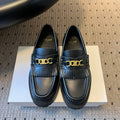 CELINE 26S LOAFER IN BLACK CALFSKIN WITH GOLD HARDWARE STYLE 2
