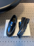 CELINE 26S LOAFER IN BLACK CALFSKIN WITH SILVER HARDWARE