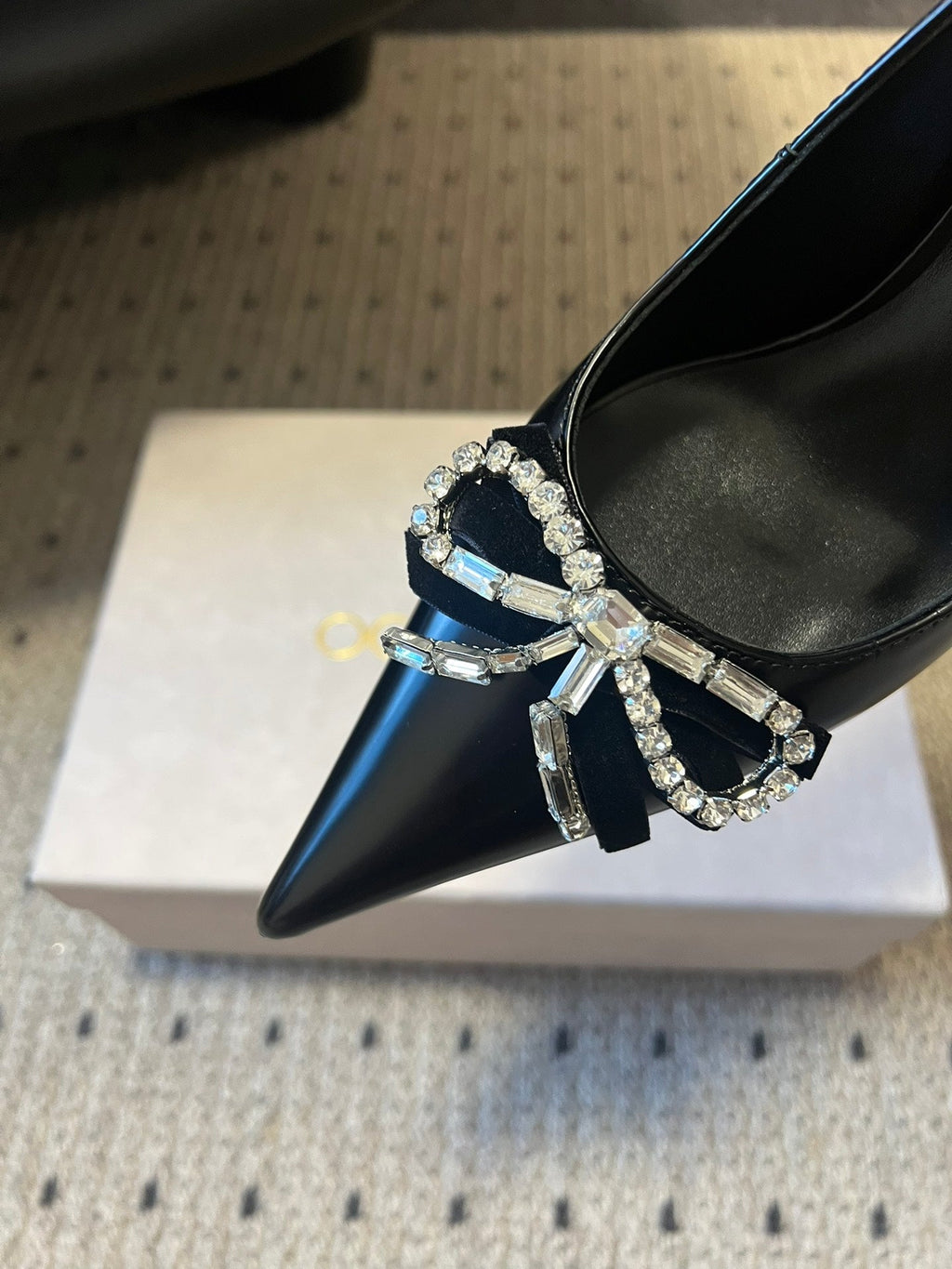 JIMMY CHOO 26S HIGH HEELS 70 MM IN BLACK PATENT CALFSKIN