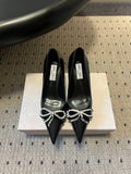 JIMMY CHOO 26S HIGH HEELS 70 MM IN BLACK PATENT CALFSKIN