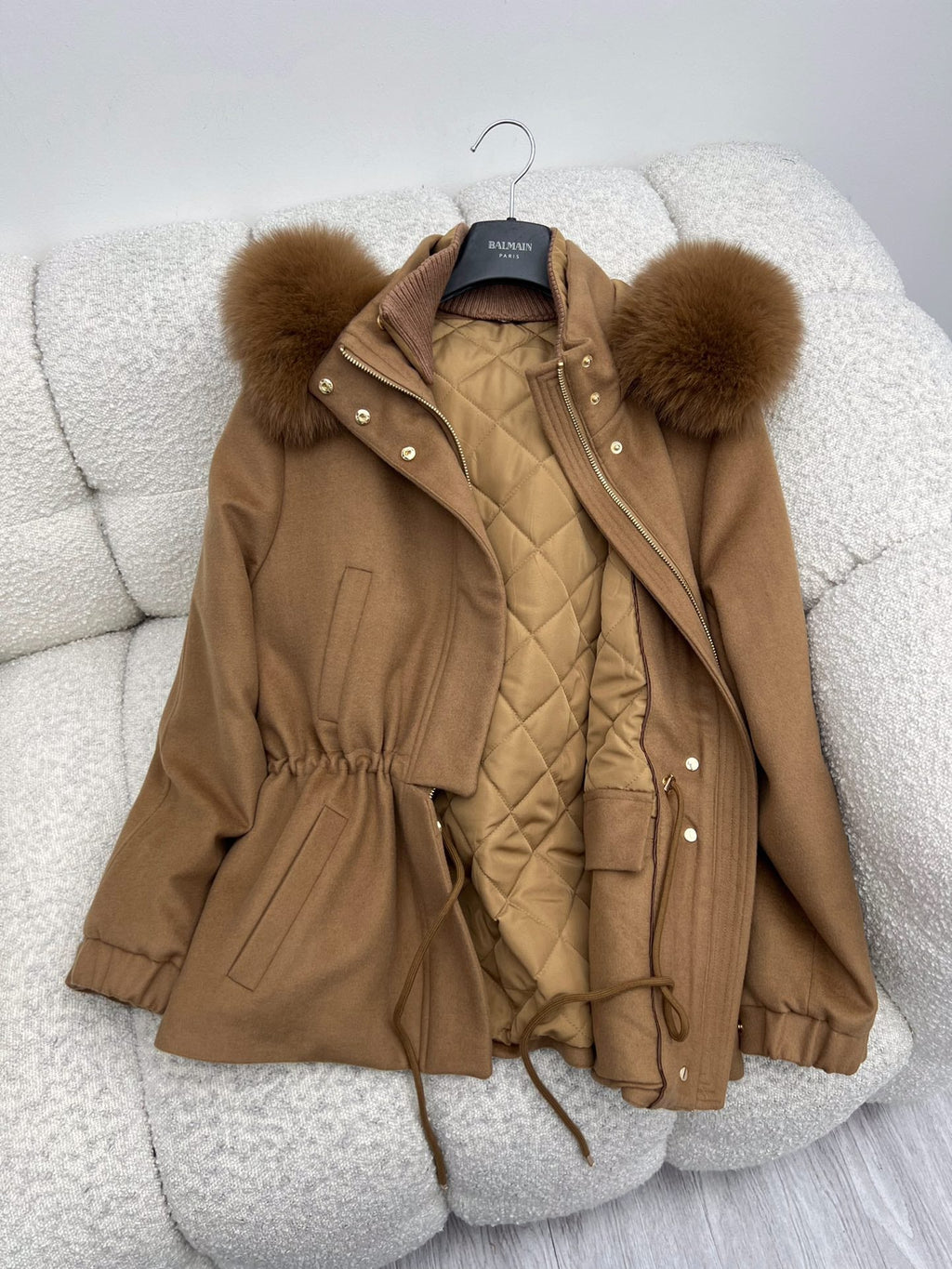 LP 26S FUR-COLLAR KNIT JACKET 474