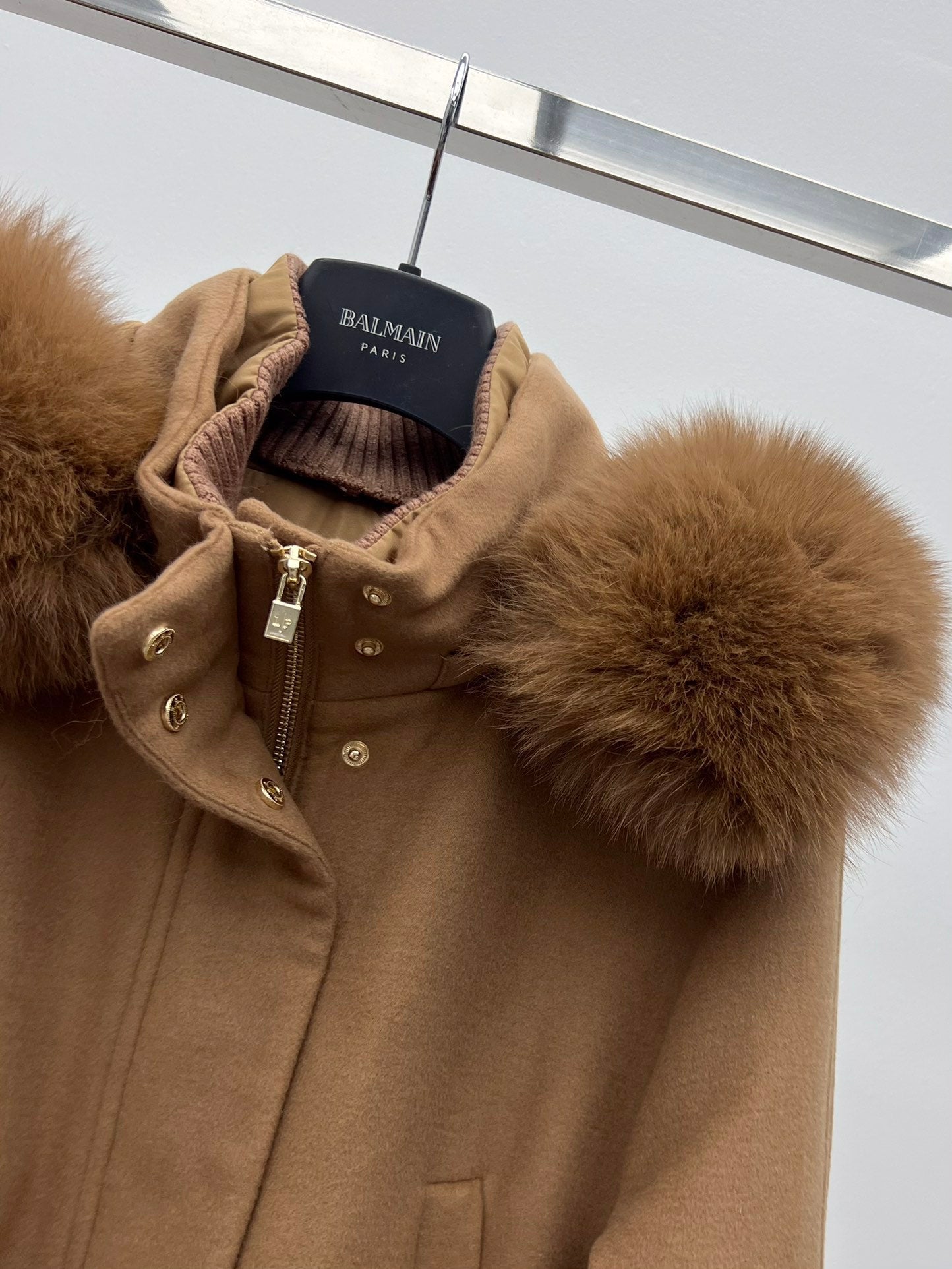 LP 26S FUR-COLLAR KNIT JACKET 474